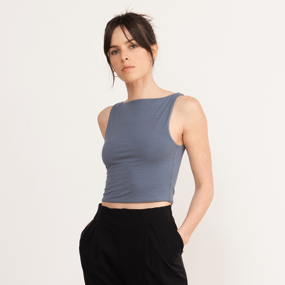 Aday “Tip Top Crop” top in mineral